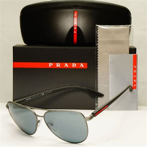 prada grey mirror silver sunglasses